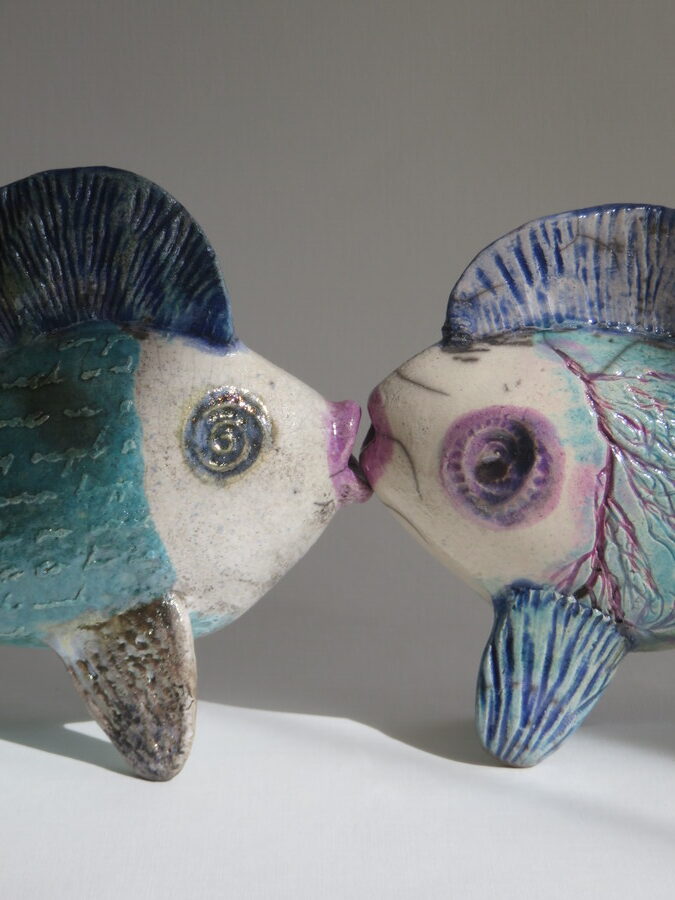 Peces de cerámica Raku – piezas únicas